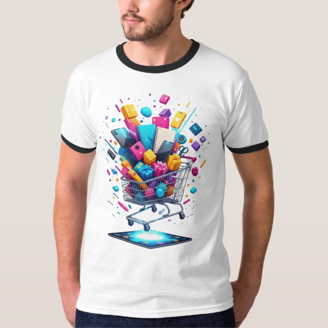 Camiseta Digital Rush – Shopping Cart Blast Tee (Frente)