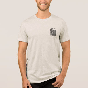Camiseta Digitalização personalizada de código QR e texto p