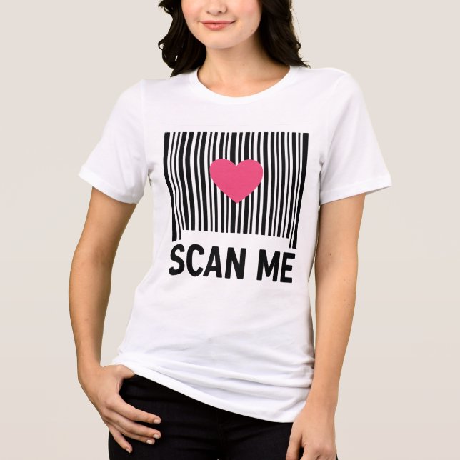 Camiseta Digitalize-me - Código de Barras Criativo com Desi (Frente)