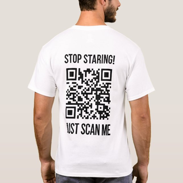 Camiseta Digitalize-me com o código QR: escolha gentileza t (Verso)