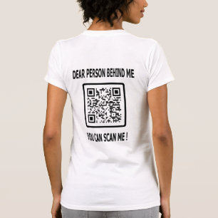 Camiseta Digitalize-me o código QR para a cotação do Inspir