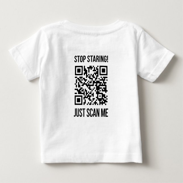 Camiseta Digitalize-me o código QR para um impulso motivaci (Verso)