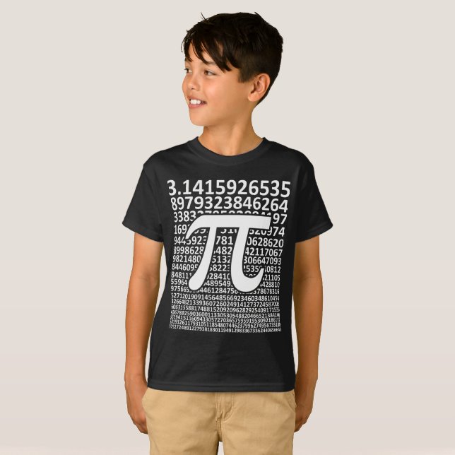 Camiseta Dígitos de Pi, matemática do dia do Pi (Frente Completa)