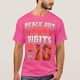 Camiseta Dígitos de Solteiro do Peace Out 10º aniversário d