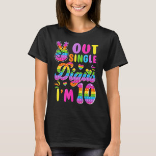 Camiseta Dígitos De Solteiro Do Peace Out Im 10 Pop It 10th