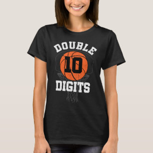Camiseta Dígitos duplos Decorações de aniversário Menino 10