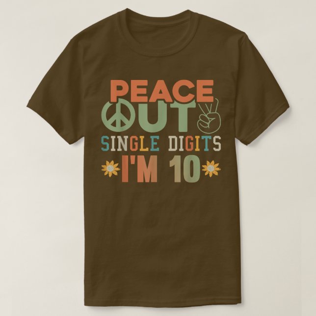 Camiseta Dígitos Im 10 Tshirt tye dye 10th, do Solteiro Pea (Frente do Design)