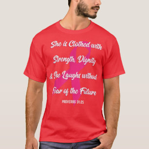 Camiseta Dignidade da Força Cuidado com o Cancer da mama Le