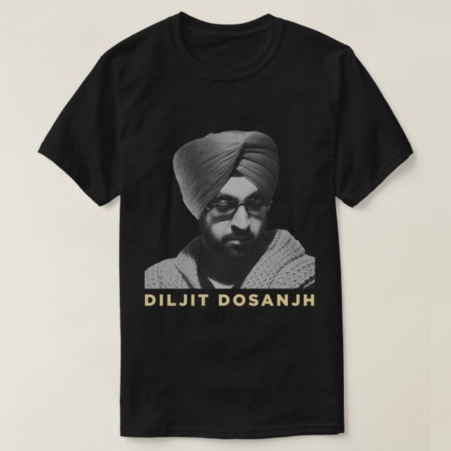 Camiseta Diljit Dosanjh Fanart (Frente do Design)