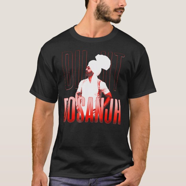 Camiseta Diljit Dosanjh Punjabi Singer Desi Roupa Punj (Frente)
