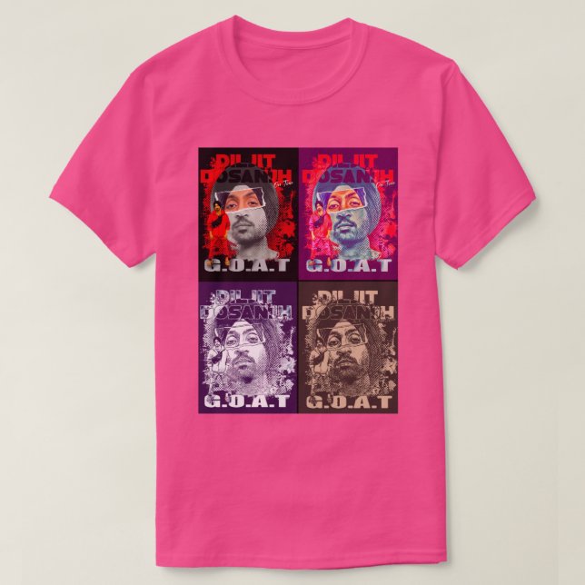 Camiseta Diljit Dosanjh trabalho de arte 3 (Frente do Design)