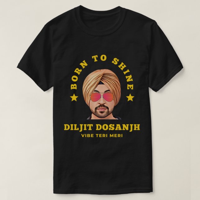 Camiseta Diljit dosanjh Vibes Diljit dosanjh punjabi cantar (Frente do Design)