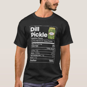 Camiseta Dill Pickle Nutrition Facts Correspondente ao jude