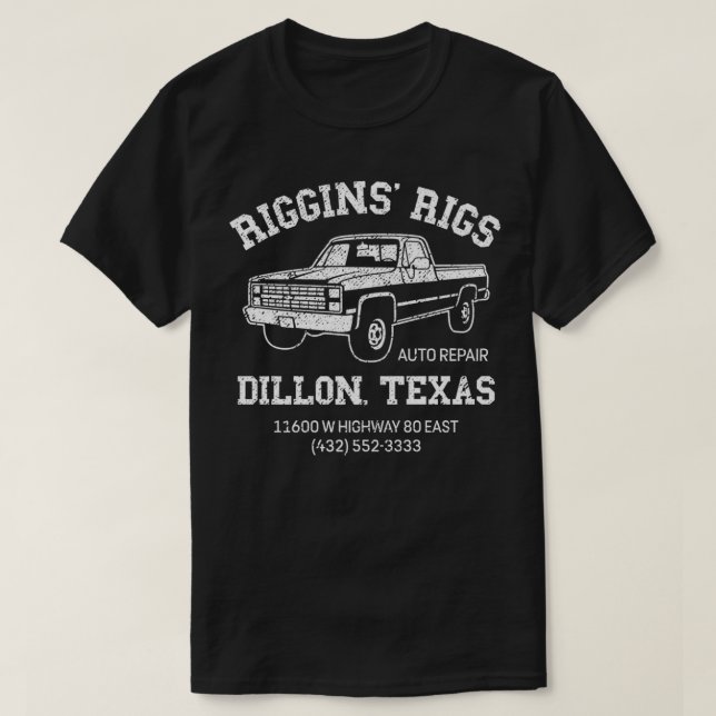 Camiseta Dillon Teas Football Fan Auto Reparar Riggins Rigs (Frente do Design)