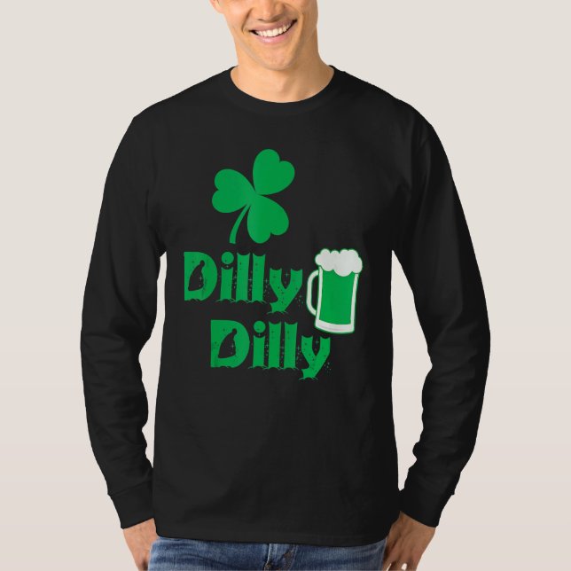 Camiseta Dilly Clover Leaf Lucky Irish St Patrick's Day Bee (Frente)