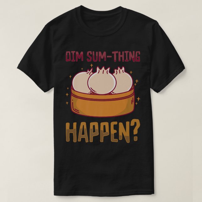 Camiseta dim soma-se a asian cozinhar foodie comida pun chi (Frente do Design)