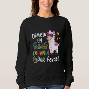 Camiseta Dimelo En Espanol Por Favor De Animais Do Alpaca L