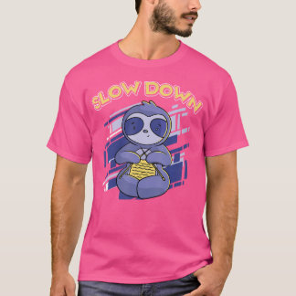 Camiseta Diminua a Velocidade, Amante de Tricô de Preguiça