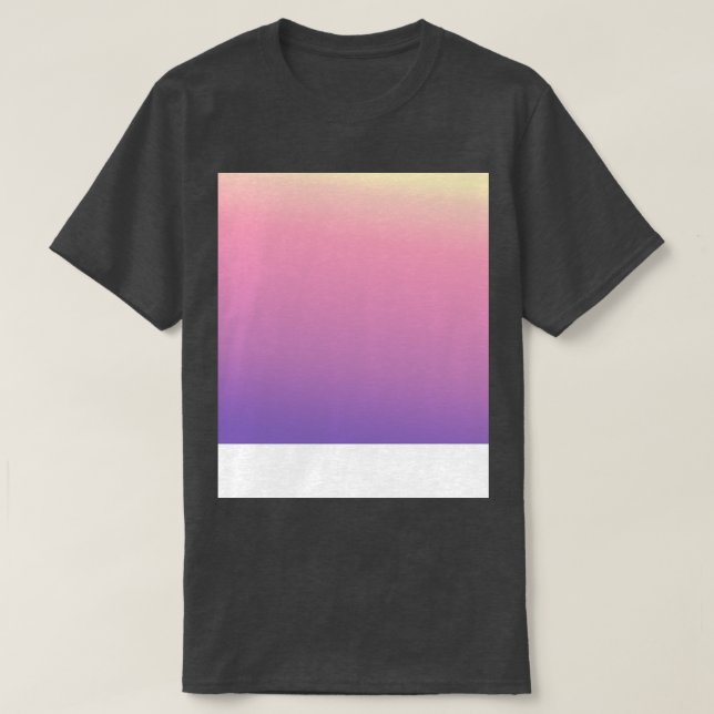 Camiseta Diminuição do padrão de gradiente roxo rosa (Frente do Design)