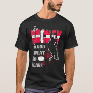 Camiseta Dinamarca Apoiante Suor Sanguíneo Sem Medo Hóque
