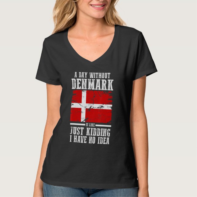 Camiseta Dinamarca Bandeira Dinamarquesa (Frente)
