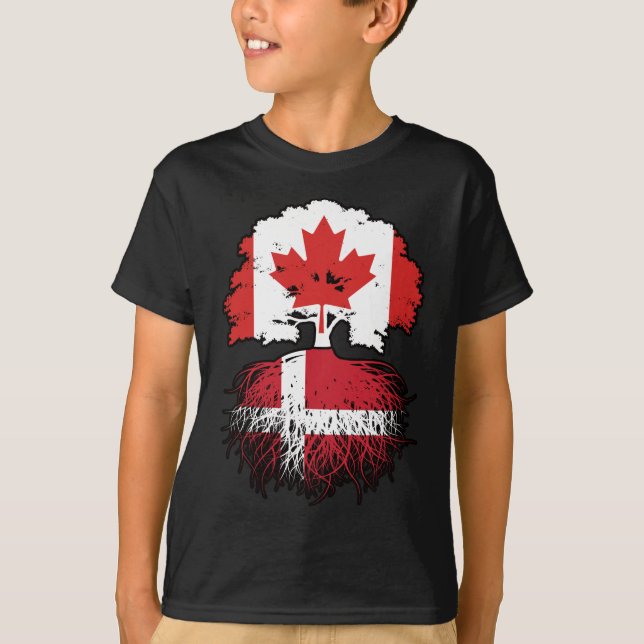 Camiseta Dinamarca Dinamarca Canadá Canadá Canadá, Bandeira (Frente)