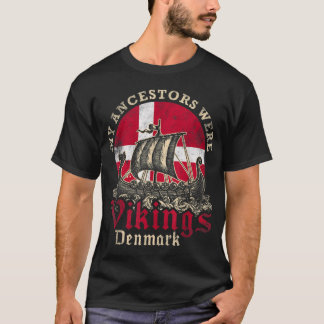 Camiseta Dinamarca Dinamarquesa Viking Ship Flag