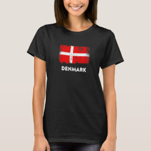 Camiseta Dinamarca Flag Danmark Danemark White Red