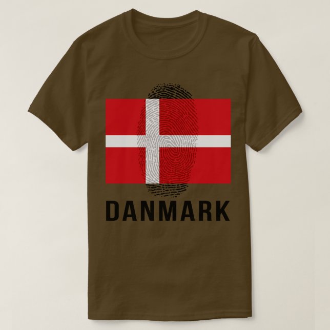 Camiseta Dinamarca Flag DNA (Frente do Design)