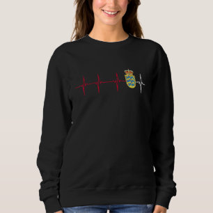 Camiseta Dinamarca Flag Heart beat Danmark Distresse