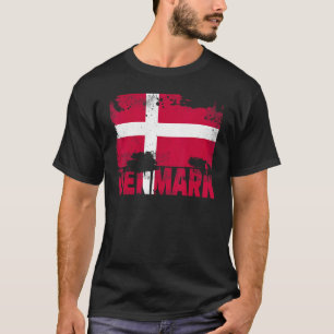 Camiseta Dinamarca Flag Vintage - Incomodação Dinamarquesa 