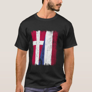 Camiseta Dinamarca Holanda Bandeira Meia Dinamarquês Holand