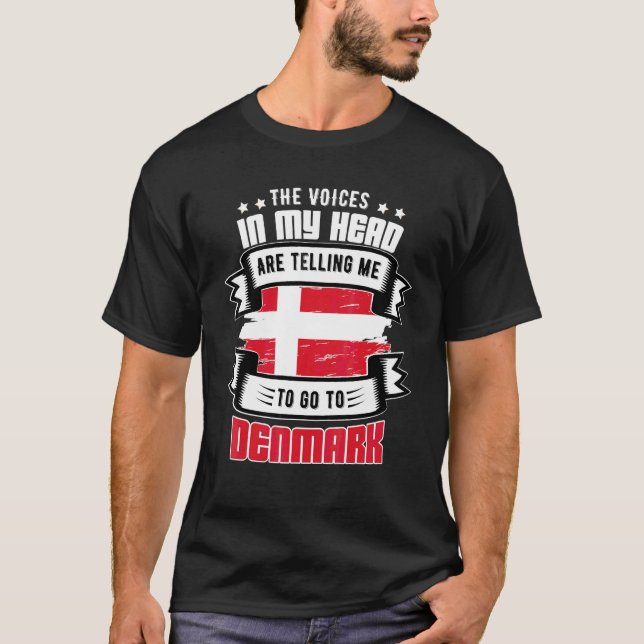 Camiseta Dinamarca Na Minha Cabeça (Frente)