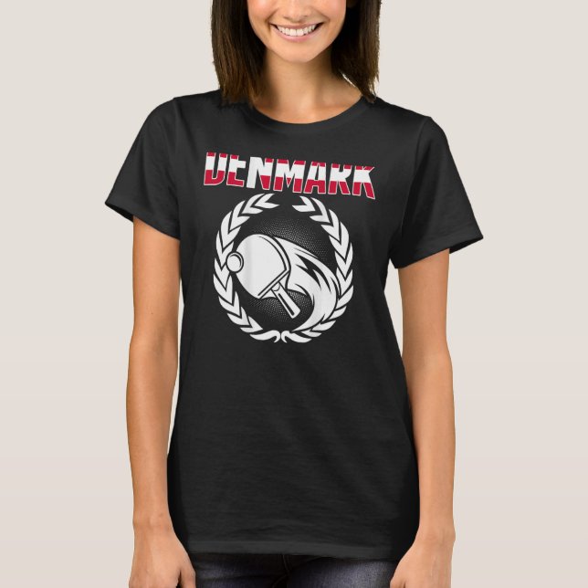 Camiseta Dinamarca Ping Pong Orgulhosa Mesa Supo (Frente)