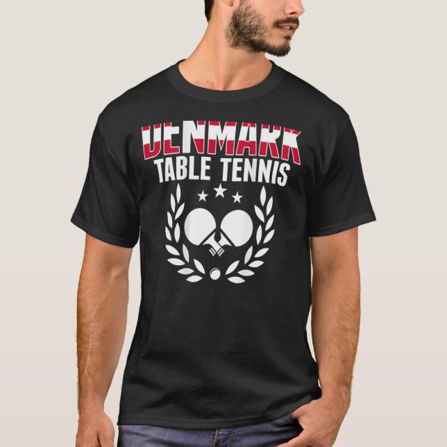 Camiseta Dinamarca Ping Pong Orgulhoso Mesa Sup (Frente)