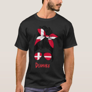 Camiseta Dinamarca Rapariga Dinamarca Bandeira Dinamarca He