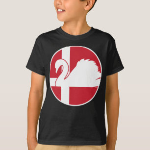Camiseta Dinamarca Swan Bandeira Nacional Dinamarquesa