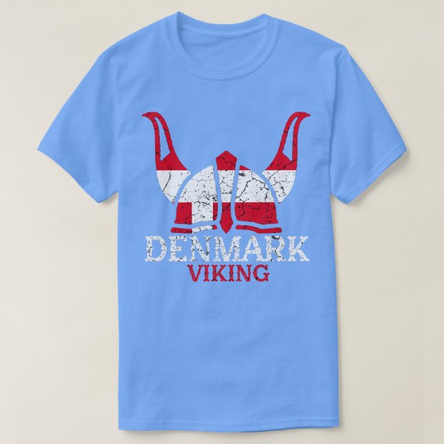 Camiseta Dinamarca Viking Helmet (Frente do Design)