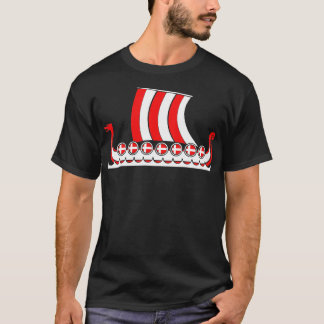 Camiseta Dinamarca Viking Navio Presente Bandeira Dinamarqu