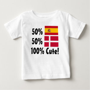 Camiseta Dinamarquês 100% do espanhol 50% de 50% bonito