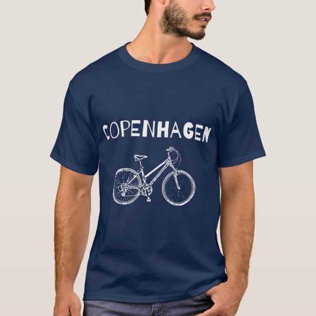 Camiseta Dinamarquês Fez Copenhagen Bike design Premium (Frente)