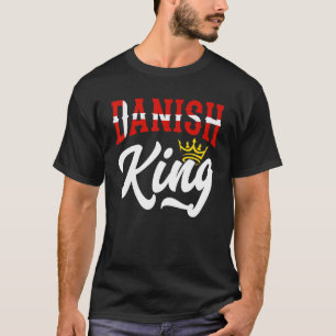 Camiseta Dinamarquês Rei Dinamarca Dinamarca Bandeira