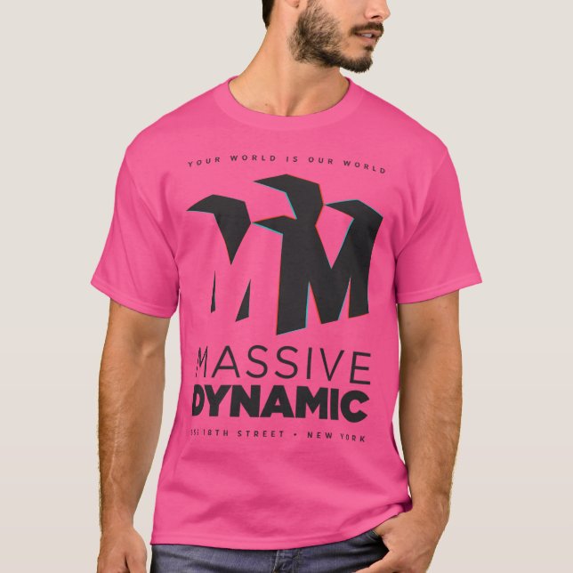 Camiseta Dinâmica Massiva (Versão Preta) (Frente)