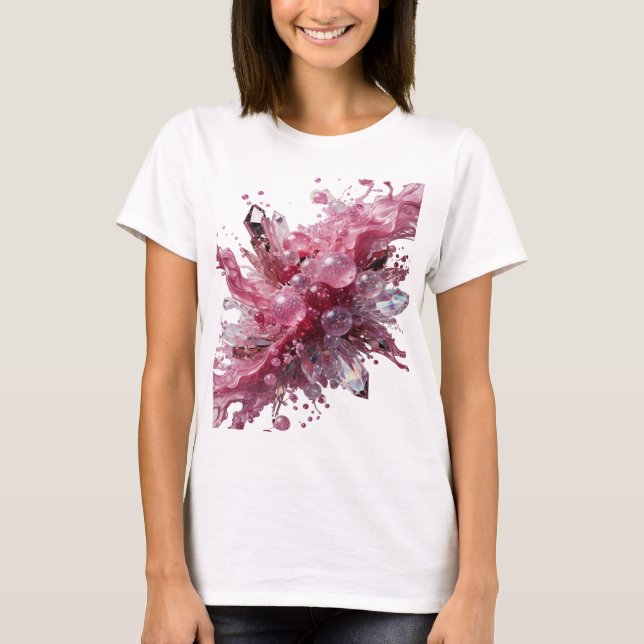 Camiseta Dinâmica Prata CRISTAL BORBULHAS Slogan (Frente)