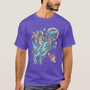 Camiseta Dinasour tri space sky e astronauta estrelas plane