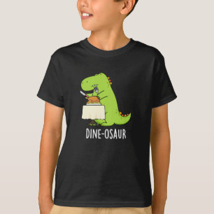 Camiseta Dine-osaur Funny Dinossaur Pun Dark BG