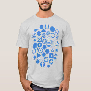 Camiseta Dingbat Abstrato - Azul Bebê