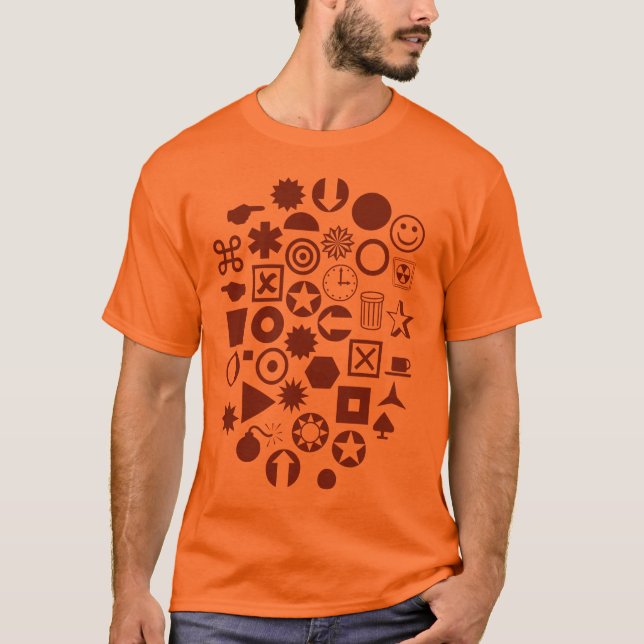 Camiseta Dingbat Abstrato - Noz (Frente)