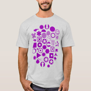 Camiseta Dingbat Abstrato - Roxo