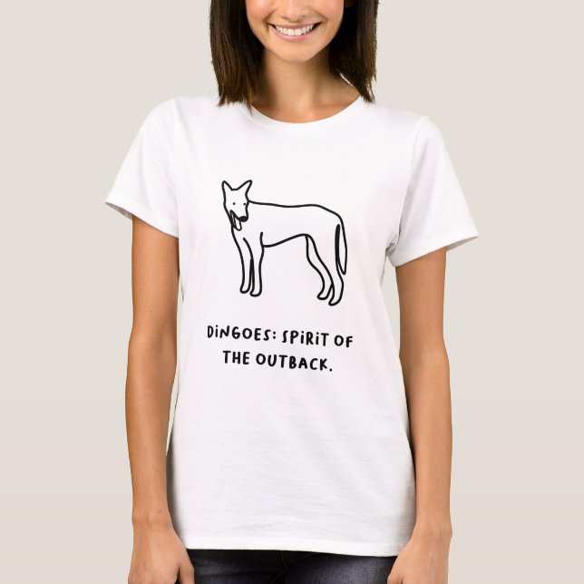 Camiseta "Dingoes: Espírito do Outback." (Frente)